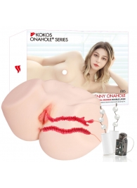 Мастурбатор-полуторс с двойным слоем материала и вибрацией Jenny Onahole Real Vagina - KOKOS - в Нижнем Новгороде купить с доставкой Мастурбатор-полуторс с двойным слоем материала и вибрацией Jenny Onahole Real Vagina - KOKOS - в Нижнем Новгороде купить с доставкой