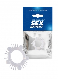 Эластичное эрекционное кольцо с шишечками и шипами - Sex Expert - в Нижнем Новгороде купить с доставкой