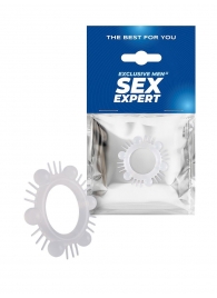 Эластичное эрекционное кольцо с шипиками и шариками - Sex Expert - в Нижнем Новгороде купить с доставкой