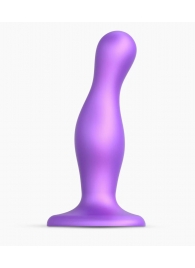 Фиолетовая насадка Strap-On-Me Dildo Plug Curvy size M - Strap-on-me - купить с доставкой в Нижнем Новгороде