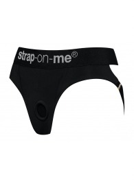 Черные трусики для насадок Heroine Lingerie Harness - size XL - Strap-on-me - купить с доставкой в Нижнем Новгороде