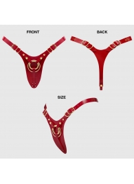 Красный пояс для фиксации насадок Strap-On-Me Leatherette Harness Fabulous - Strap-on-me - купить с доставкой в Нижнем Новгороде