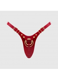 Красный пояс для фиксации насадок Strap-On-Me Leatherette Harness Fabulous - Strap-on-me - купить с доставкой в Нижнем Новгороде