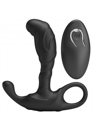 Черный изогнутый массажёр простаты с вибрацией и пультом ДУ - Baile - в Нижнем Новгороде купить с доставкой