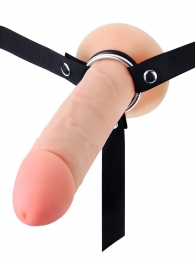 Мужской полый страпон на регулируемых ремешках - 22 см. - Sex Expert - купить с доставкой в Нижнем Новгороде