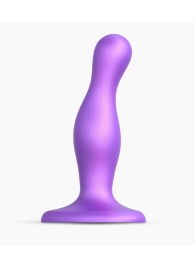 Фиолетовая насадка Strap-On-Me Dildo Plug Curvy size S - Strap-on-me - купить с доставкой в Нижнем Новгороде