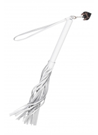 Белая кожаная плеть - 50 см. - Pecado - купить с доставкой в Нижнем Новгороде