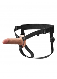 Телесный пустотелый фаллопротез 5’’ Hollow Silicone Strap-On - 14 см. - Pipedream - купить с доставкой в Нижнем Новгороде