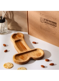 Деревянное блюдо для подачи в форме члена (25 х 16,5 х 1,7 см) - Сима-Ленд - купить с доставкой в Нижнем Новгороде