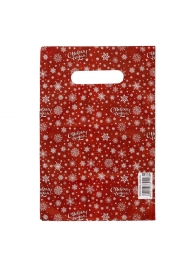 Красный подарочный новогодний пакет с вырубной ручкой (20х30 см) - Сима-Ленд - купить с доставкой в Нижнем Новгороде