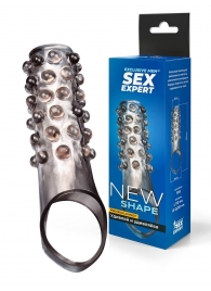 Дымчатая насадка на пенис с выпуклостями - 11 см. - Sex Expert - в Нижнем Новгороде купить с доставкой