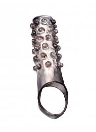 Дымчатая насадка на пенис с выпуклостями - 11 см. - Sex Expert - в Нижнем Новгороде купить с доставкой