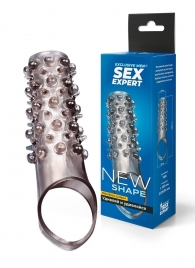 Дымчатая насадка на пенис с шипами и выпуклостями - 12 см. - Sex Expert - в Нижнем Новгороде купить с доставкой