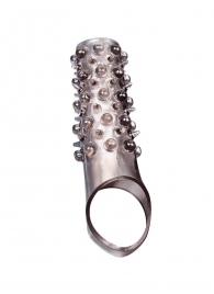 Дымчатая насадка на пенис с шипами и выпуклостями - 12 см. - Sex Expert - в Нижнем Новгороде купить с доставкой