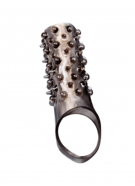 Дымчатая насадка на пенис с шипами и выпуклостями - 12,5 см. - Sex Expert - в Нижнем Новгороде купить с доставкой