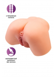 Телесный реалистичный мастурбатор-полуторс с 2 любовными входами - No Name - в Нижнем Новгороде купить с доставкой
