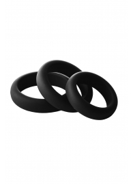 Набор из 3 черных эрекционных колец Smooth Silicone Cockring Pack - Dream Toys - в Нижнем Новгороде купить с доставкой