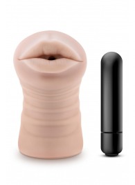 Телесный мастурбатор-ротик Nicole Vibrating Masturbator - Blush Novelties - в Нижнем Новгороде купить с доставкой