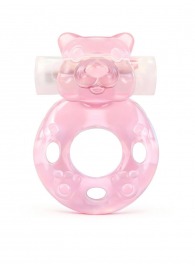 Розовое эрекционное виброкольцо в форме мишки - 1137 - в Нижнем Новгороде купить с доставкой