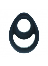 Черное эрекционное кольцо Double Ergo Silicone Cockring - Shots Media BV - в Нижнем Новгороде купить с доставкой