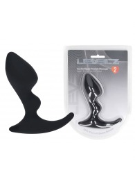 Черная анальная пробка для массажа простаты Double Ripple Silicone Prostate Massager - Shots Media BV - в Нижнем Новгороде купить с доставкой