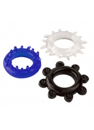 Набор из 3 эрекционных колец разного цвета и рельефа - Boys of Toys - в Нижнем Новгороде купить с доставкой