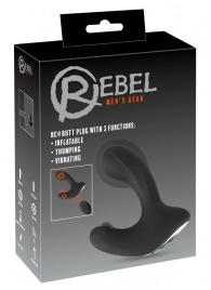 Черная анальная вибропробка с функцией расширения RC Butt Plug with 3 functions - Orion - в Нижнем Новгороде купить с доставкой