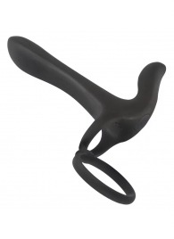 Черная насадка на член с вибрацией Couple’s Vibrator - Orion - в Нижнем Новгороде купить с доставкой