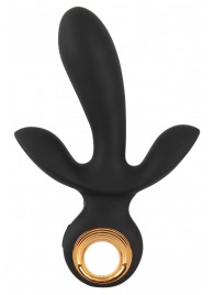 Черный вибратор с функцией расширения Inflatable Triple Vibrator - 18,9 см. - Orion