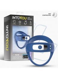 Синее интерактивное эрекционное виброкольцо Rank - Intoyou - в Нижнем Новгороде купить с доставкой
