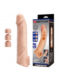 Телесный фаллоудлинитель с подхватом мошонки Silas - 26 см. - Baile - в Нижнем Новгороде купить с доставкой