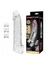 Прозрачный фаллоудлинитель с подхватом мошонки Silas - 26 см. - Baile - в Нижнем Новгороде купить с доставкой
