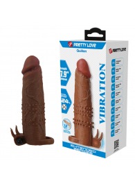 Коричневая насадка на пенис Quillon - 20 см. - Baile - в Нижнем Новгороде купить с доставкой