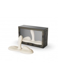 Белая виброподушка с функцией нагрева Flora - Zalo