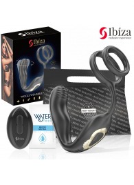 Черная анальная пробка с вращением и эрекционными кольцами - Ibiza - в Нижнем Новгороде купить с доставкой