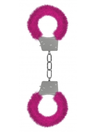 Пушистые розовые наручники OUCH! Pink - Shots Media BV - купить с доставкой в Нижнем Новгороде