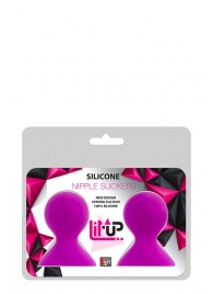 Ярко-розовые помпы для сосков LIT-UP NIPPLE SUCKERS LARGE PINK - Dream Toys