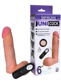 Фаллическая насадка Харнесс UNICOCK 6  с вибрацией - 18 см. - LOVETOY (А-Полимер) - купить с доставкой в Нижнем Новгороде