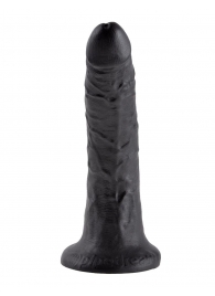 Чёрный фаллоимитатор с присоской 7  Cock - 17,8 см. - Pipedream