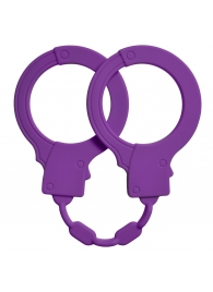 Фиолетовые силиконовые наручники Stretchy Cuffs Purple - Lola toys - купить с доставкой в Нижнем Новгороде
