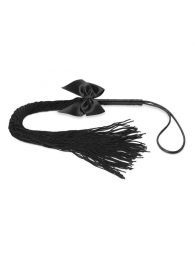Чёрная плётка Lilly Whip Bijoux - Bijoux Indiscrets - купить с доставкой в Нижнем Новгороде