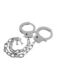 Наручники на длинной цепочке с ключами Metal Handcuffs Long Chain - Blush Novelties - купить с доставкой в Нижнем Новгороде
