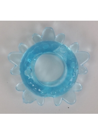 Голубое эрекционное кольцо  Снежинка - White Label - в Нижнем Новгороде купить с доставкой