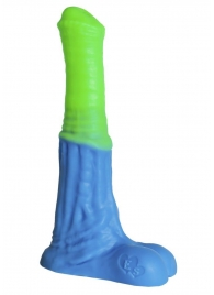 Зелёно-голубой фаллоимитатор  Пегас Medium  - 24 см. - Erasexa - купить с доставкой в Нижнем Новгороде
