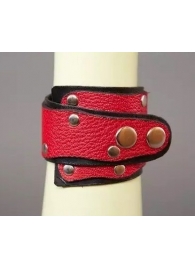 Красно-чёрный кожаный браслет «Треугольник» - Подиум - купить с доставкой в Нижнем Новгороде