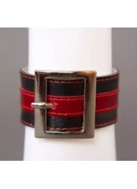 Чёрно-красный браслет с квадратной пряжкой - Подиум - купить с доставкой в Нижнем Новгороде