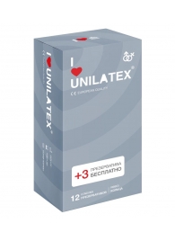 Презервативы с рёбрами Unilatex Ribbed - 12 шт. + 3 шт. в подарок - Unilatex - купить с доставкой в Нижнем Новгороде