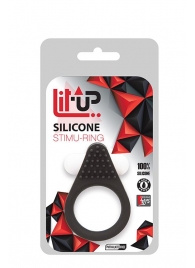 Чёрное эрекционное кольцо LIT-UP SILICONE STIMU RING 1 BLACK - Dream Toys - в Нижнем Новгороде купить с доставкой