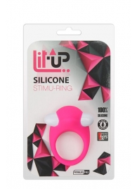 Розовое эрекционное кольцо LIT-UP SILICONE STIMU RING 6 - Dream Toys - в Нижнем Новгороде купить с доставкой