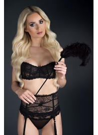 Стек с большим чёрным пером Large Feather Tickler - 65 см. - Blush Novelties - купить с доставкой в Нижнем Новгороде